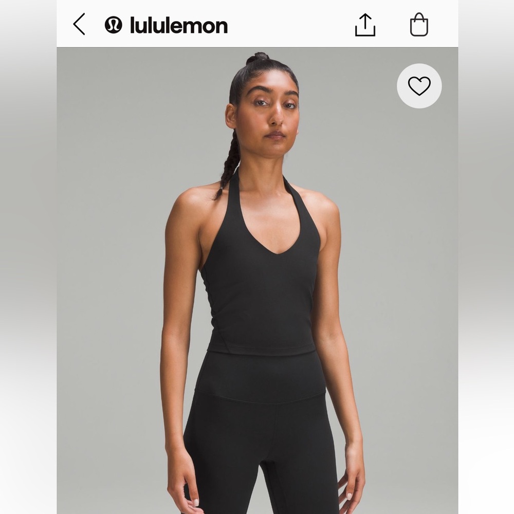 Lululemon. Align halter tank top. Black. Size 6. Like new - worn once.